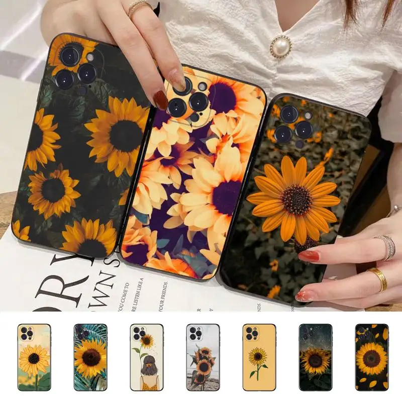 

Sunflower Floral Flower Phone Case for iPhone 11 12 13 mini pro XS MAX 8 7 6 6S Plus X 5S SE 2020 XR case