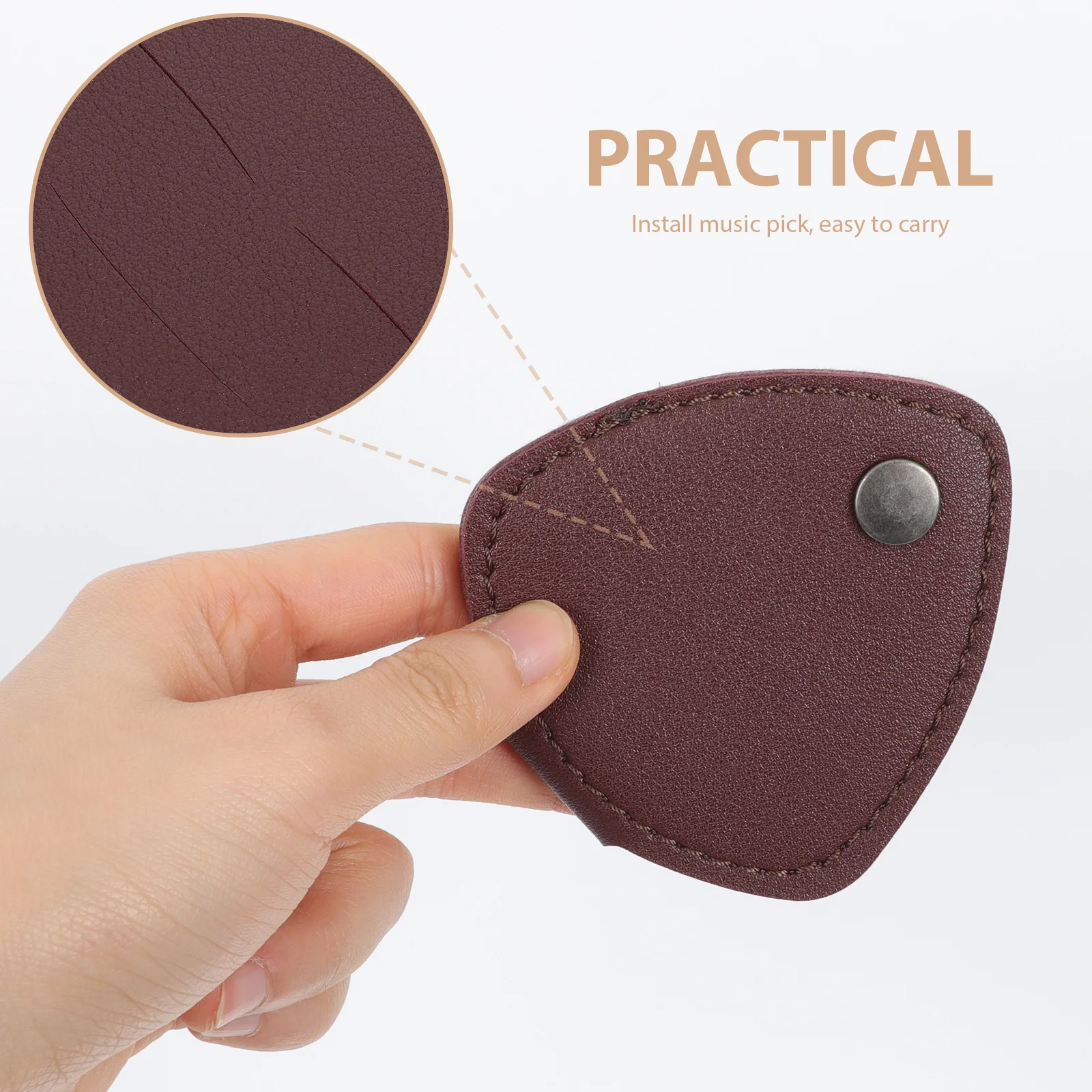 

Bass Guitar Picks Storage Pouch Portable Plectrum Bag Leather Guitar Pick Storage Bag Storage Pouch for Guitar Plectrums