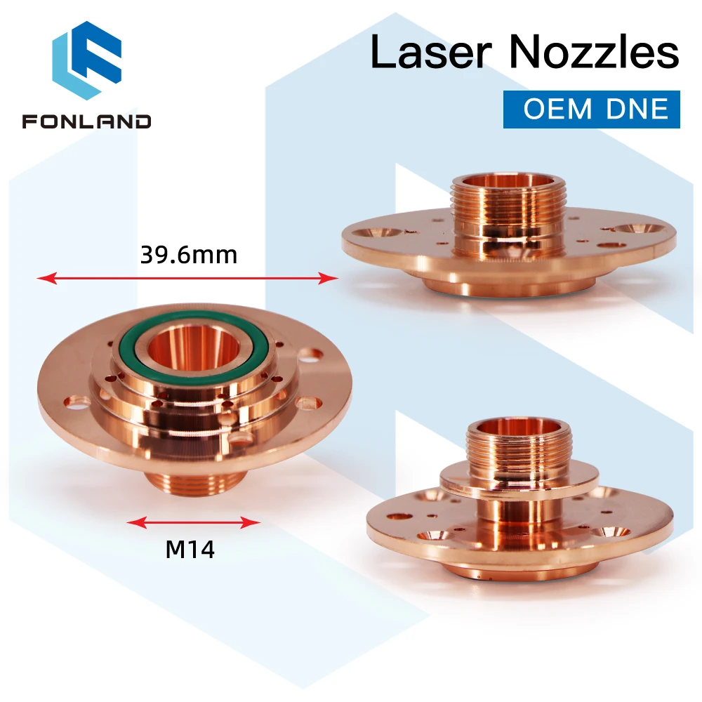 FONLAND DNE -2 End Connector Q90 D39.6mm H17.6/12mm M14 Air Outlet Accessories Seat Adapter For Fiber Laser Cutting Machine