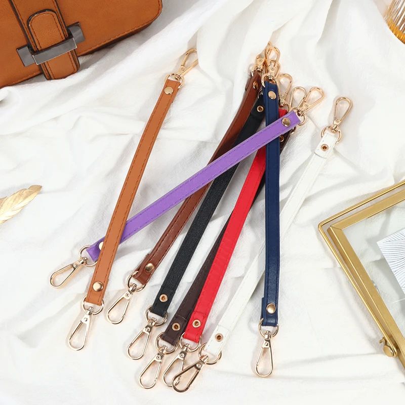 

28cm Short Shoulder Strap Replacement Belt Artificial PU Leather Casual Comfortable Handle Strap Bag Belt Fashion Bag Handle