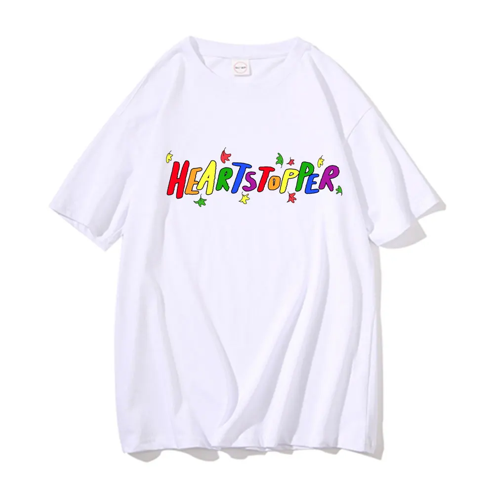 

Heartstopper Print T-shirts Nick and Charlie Romance TV Series Fans Graphic T Shirt Men Women Loose Tshirt Unisex Oversized Tees