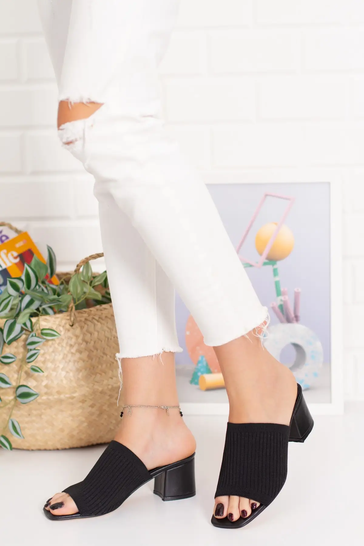 

Women heels Knitwear slippers