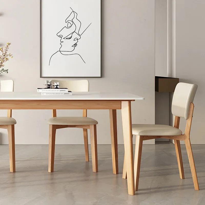 Европейский дизайнерский обеденный стол белый многофункциональный современный