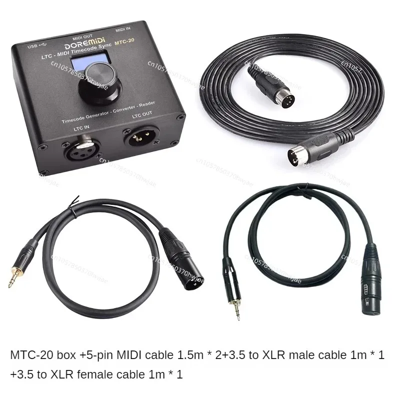 SMPTE LTC a MIDI MTC USB Audio MIDI닥 luz Show MTC-20