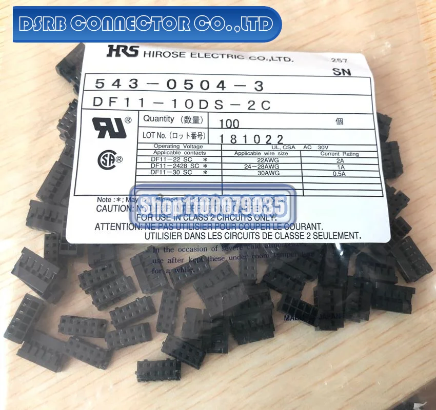 

100pcs/lot DF11-10DS-2C 10P 2.0MM legs width 100% New and Original