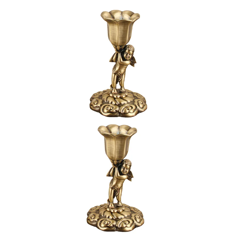 

Holder Holders Stand Candlestick Vintage Taperantique Brass Stick Table Wedding Decorative Rustic Retro Light Party Candlesticks