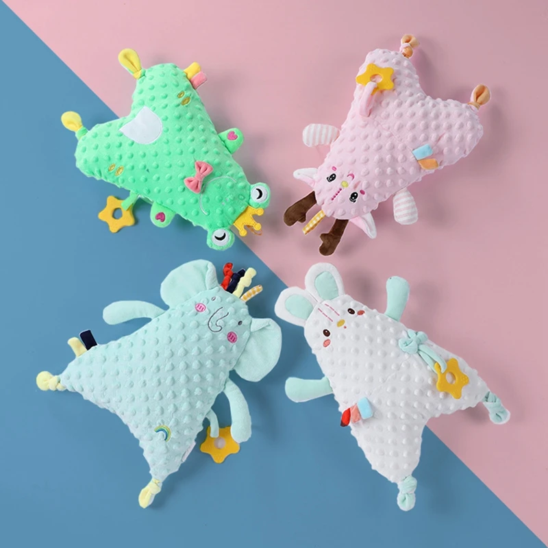 

Newborn Baby Toys Pacifier Doll Soothing Towel Rabbit Infant Soft Soother Towel Cartoon Animal Educational Plush Toys