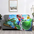 Крутое одеяло в стиле Марио, классическое игровое покрывало, плюшевое мягкое покрывало, флисовое покрывало, постельное белье, для офиса, Пушистый подарок