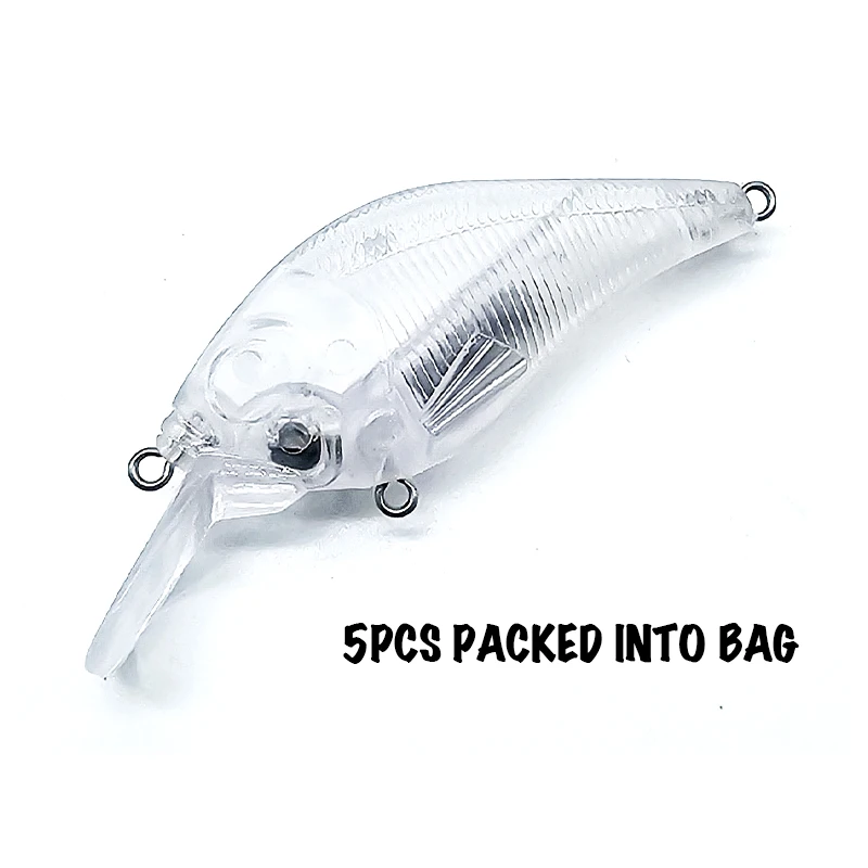 THRITOP 5 шт. неокрашенная рыболовная приманка Crankbait 75 мм 9G жесткая для гольяна TPNK43