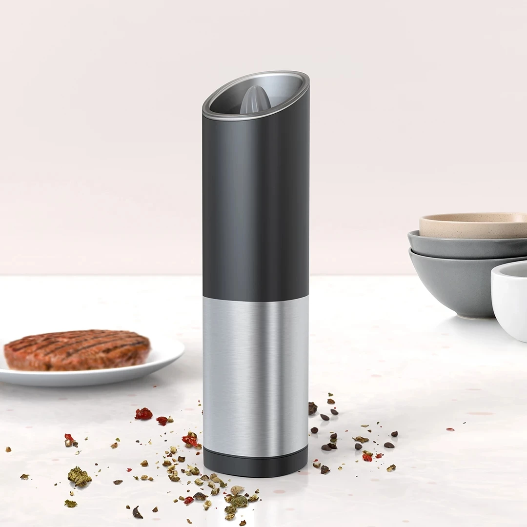 

Gravity salt and pepper shaker with LED light Spice Grinder, electric pepper grinder, automatic grinder
