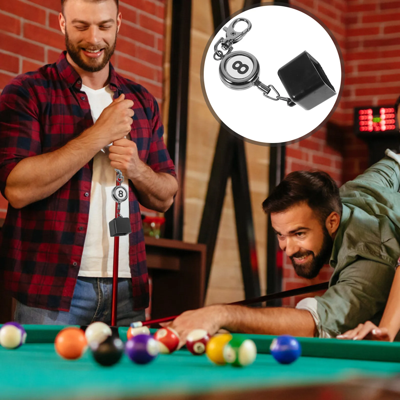 

Billiard Accessories Snooker Cue Chalk Holder Powder 12.5x2.7cm Pocket Black Nickel Pool Retractable