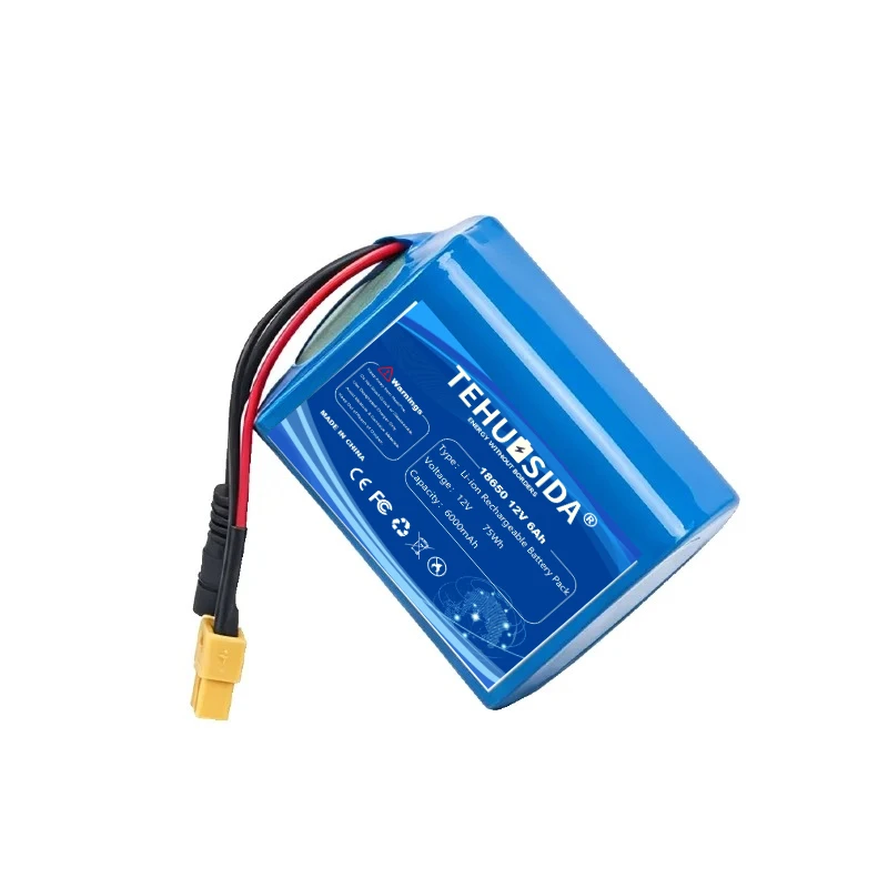 Фото Аккумуляторный блок 12В 6000мАч 3S2P 18650 Li-ion с BMS и резервным источником питания для видеонаблюдения, мониторов и Bluetooth-устройств №2