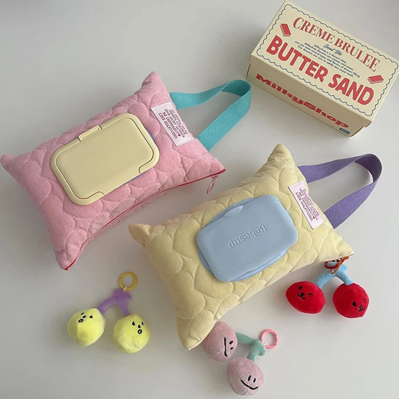 Цветная Коробка Для Салфеток Macaron Портативная Водонепроницаемая Сумка Влажных