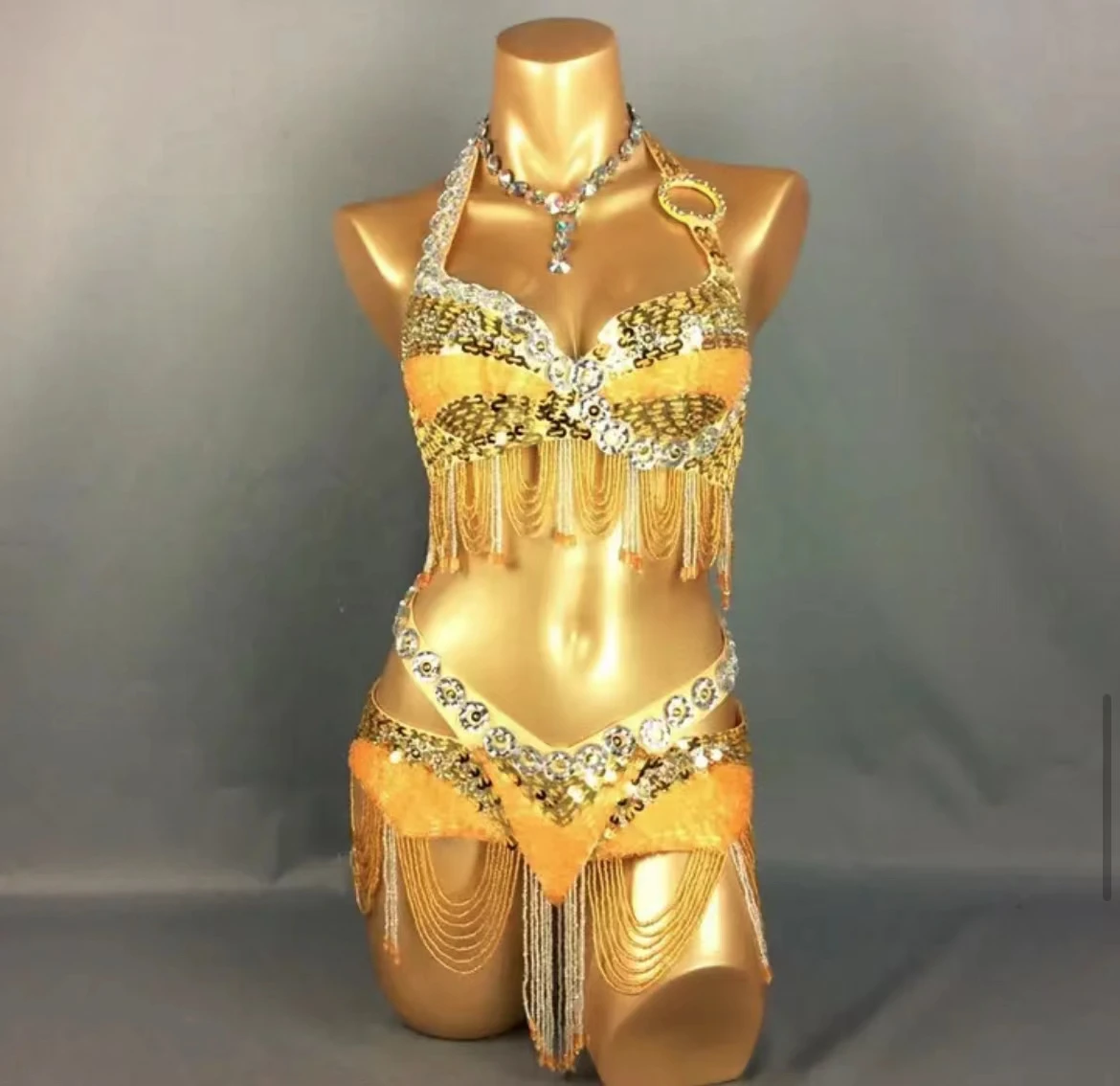

Костюм для танца живота ручной работы с блестками, профессиональный костюм самбы, карнавальный праздничный наряд, женская одежда для выступления на сцене и Rave, сексуальный бюстгальтер с поясом