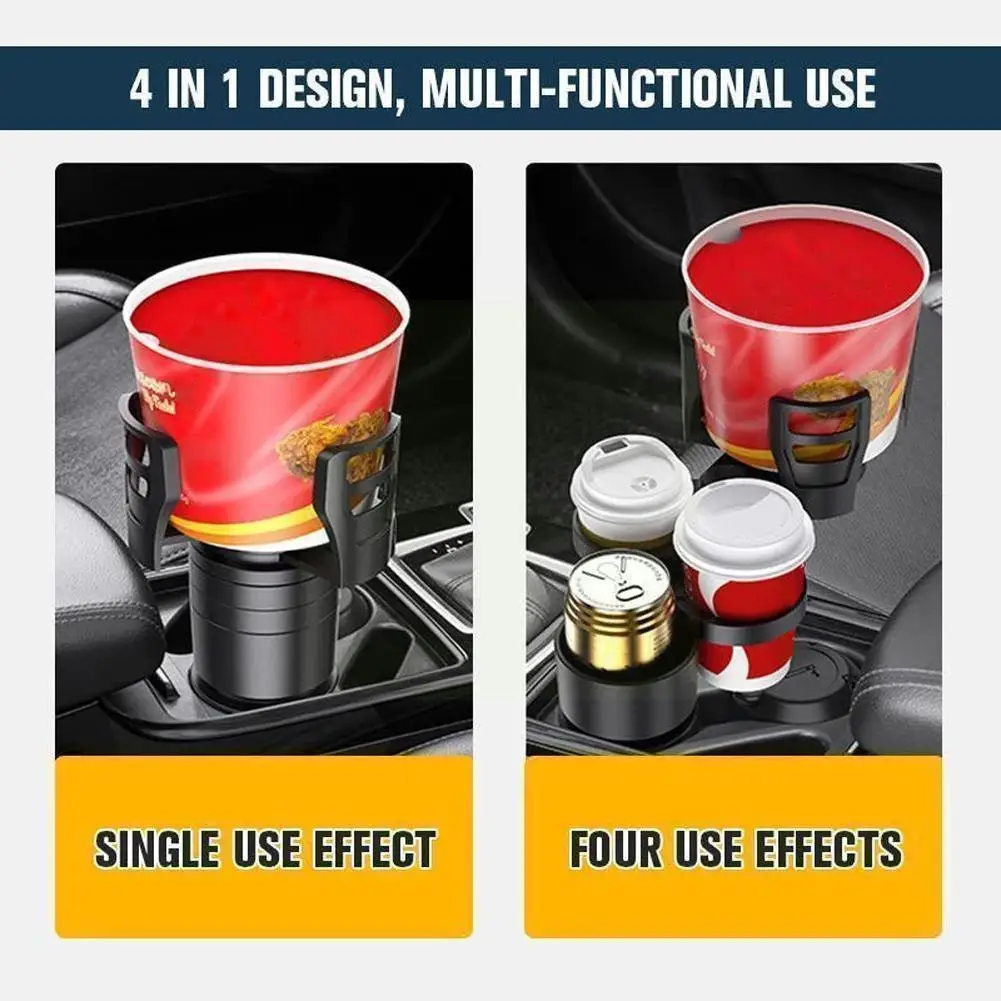 

4 в 1 регулируемый автомобильный держатель для чашки, расширитель, адаптер, основание для бутылки для напитков, Многофункциональная подстав...
