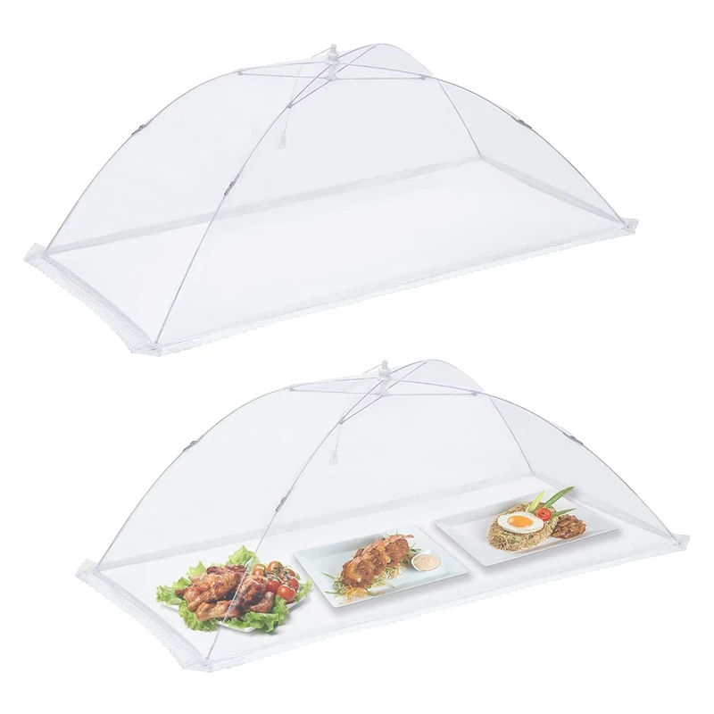 

2 Pack Jumbo Food Cover Tent For Inflatable Bar - Extra Large(45.5 X 20 Inch) Mesh Food Covers For Parties And Catering