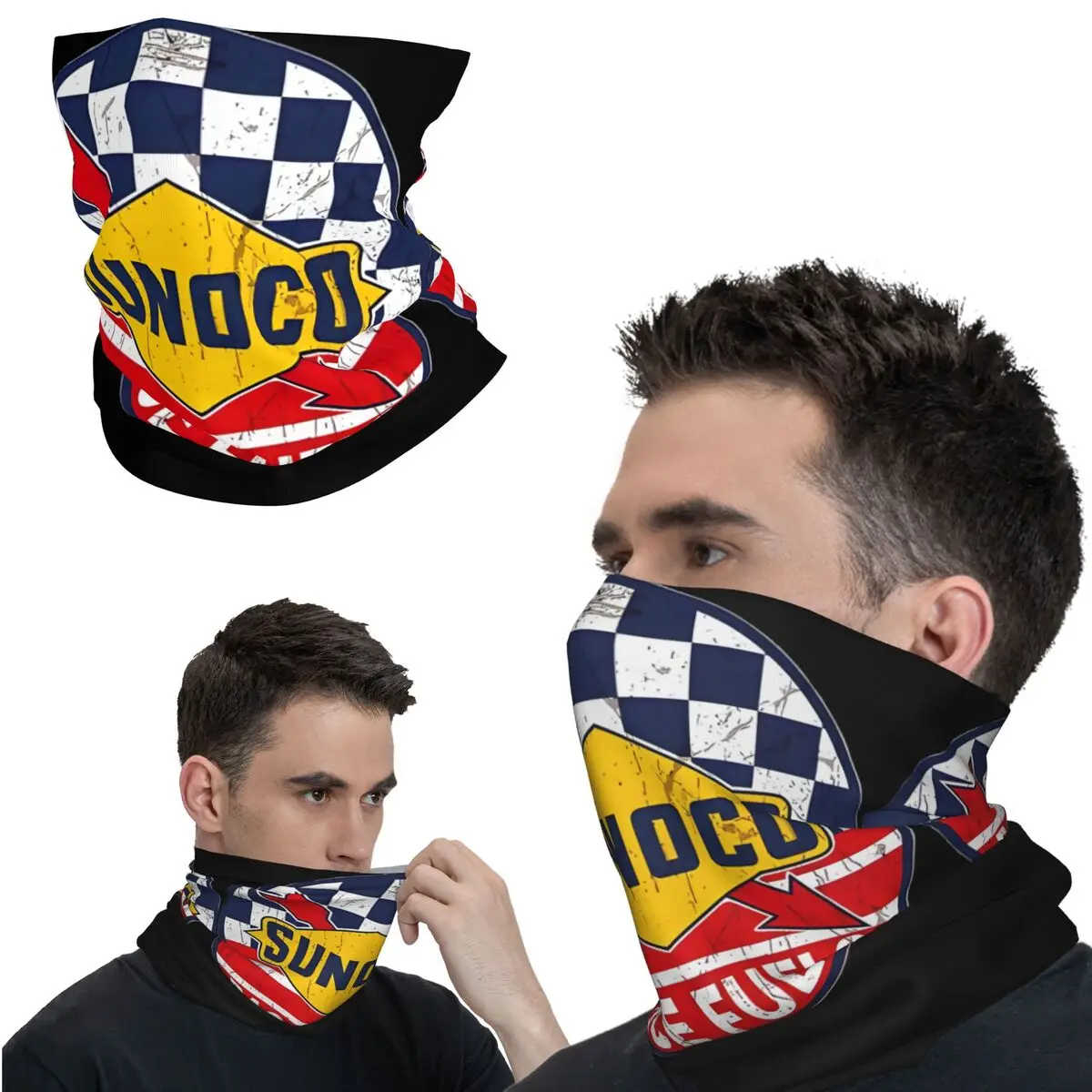 Винтажная бандана на шею Sunoco Race Fuels Sign гетры для мотоциклетного клуба шарф с