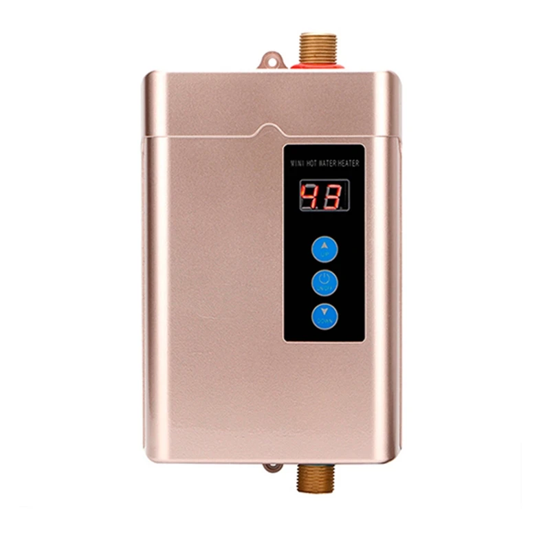 Digital Electric Water Heater Instantaneous Tankless Water Heater For Kitchen Bathroom Shower Hot Water Heater US Plug