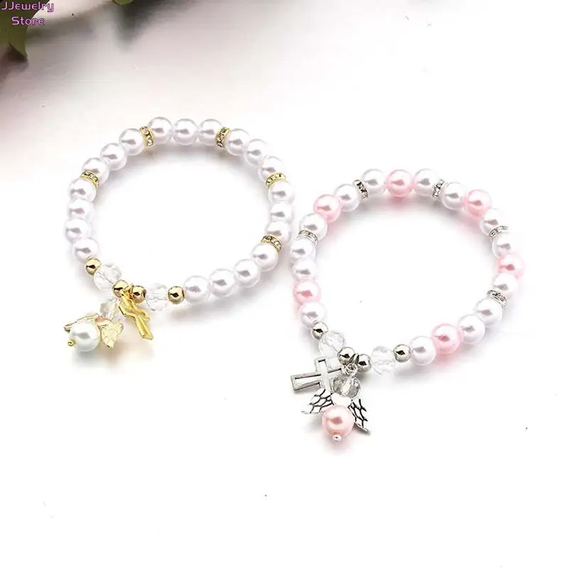 1PC Baby Shower Favor Christening Bracelet Angel Girl Boy Baptism Gift Cute Giveaway Souvenir |
