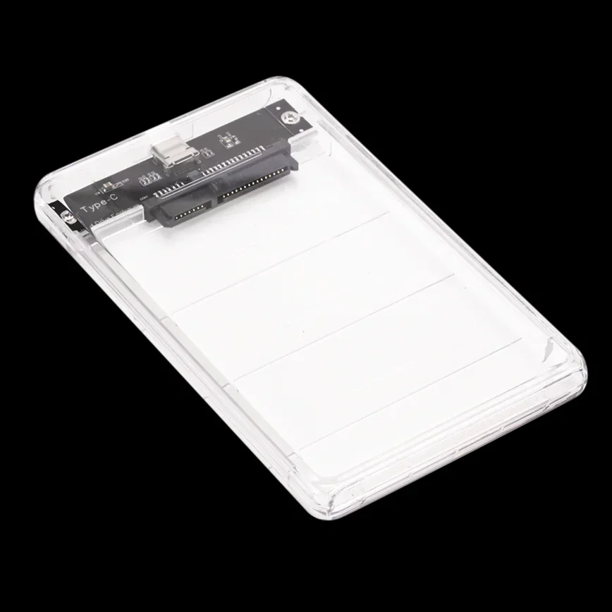 Прозрачный внешний корпус для жесткого диска USB 3 1 на SATA портативный 3. 0 Type-C дюйма