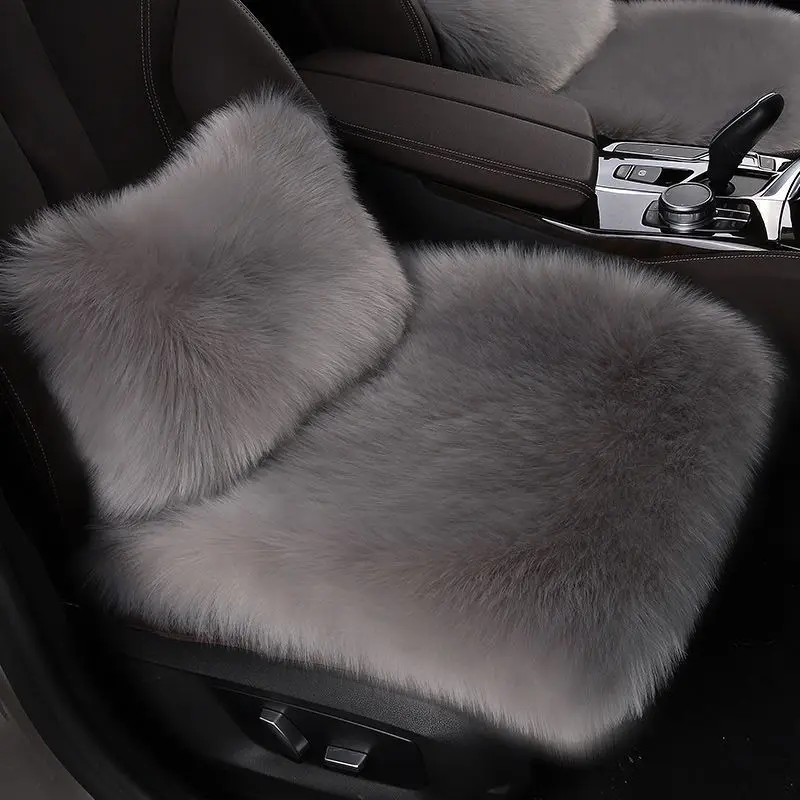 

Зимняя теплая подушка на сиденье автомобиля, противоскользящий универсальный передний стул, дышащая подушка для автомобильного автокресла, защита
