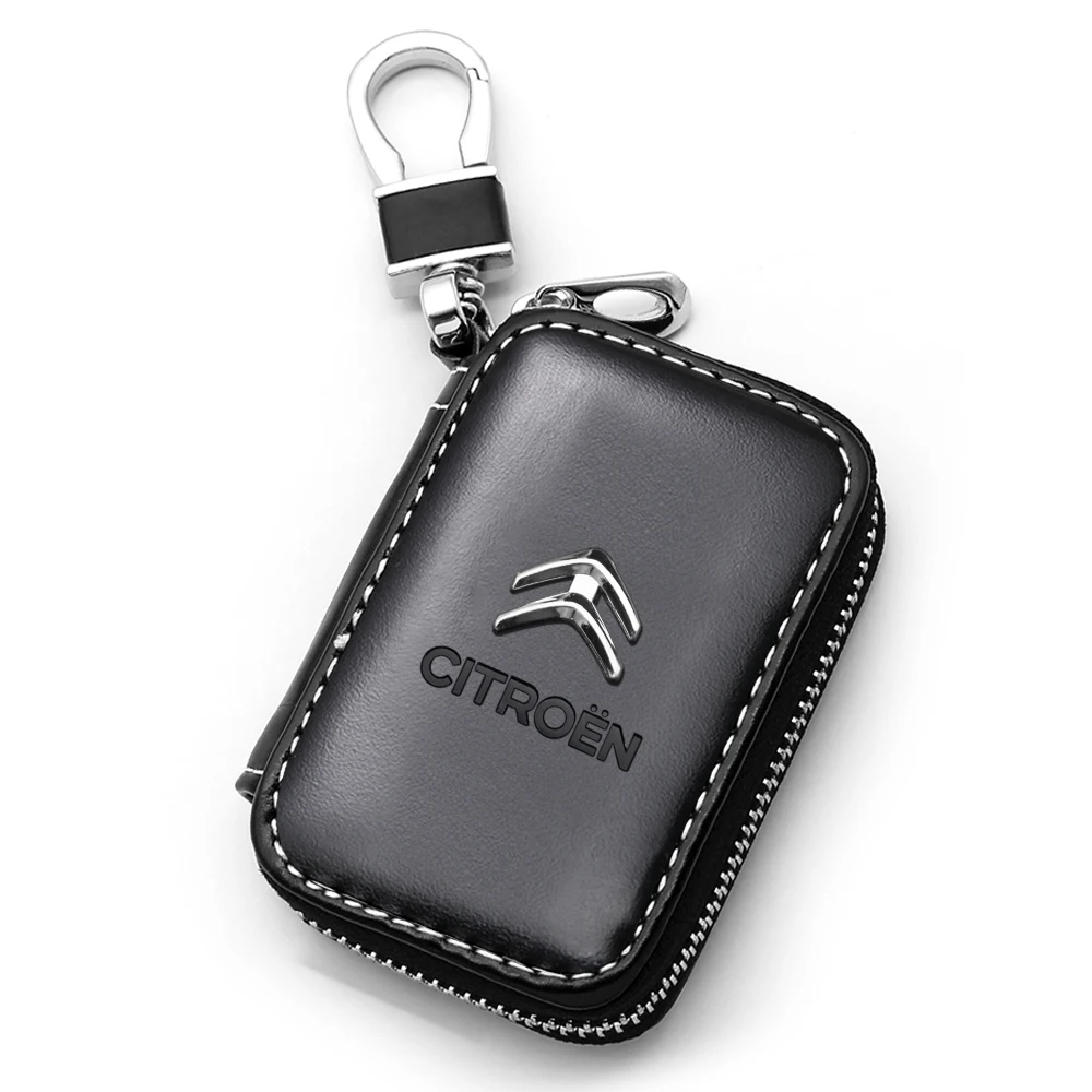 

High grade Leather Car KeyChain Key Bag Multi Function Wallet Case For Citroen C4 C1 C5 C3 C6 C5 C8 DS C-ELYSE Etc