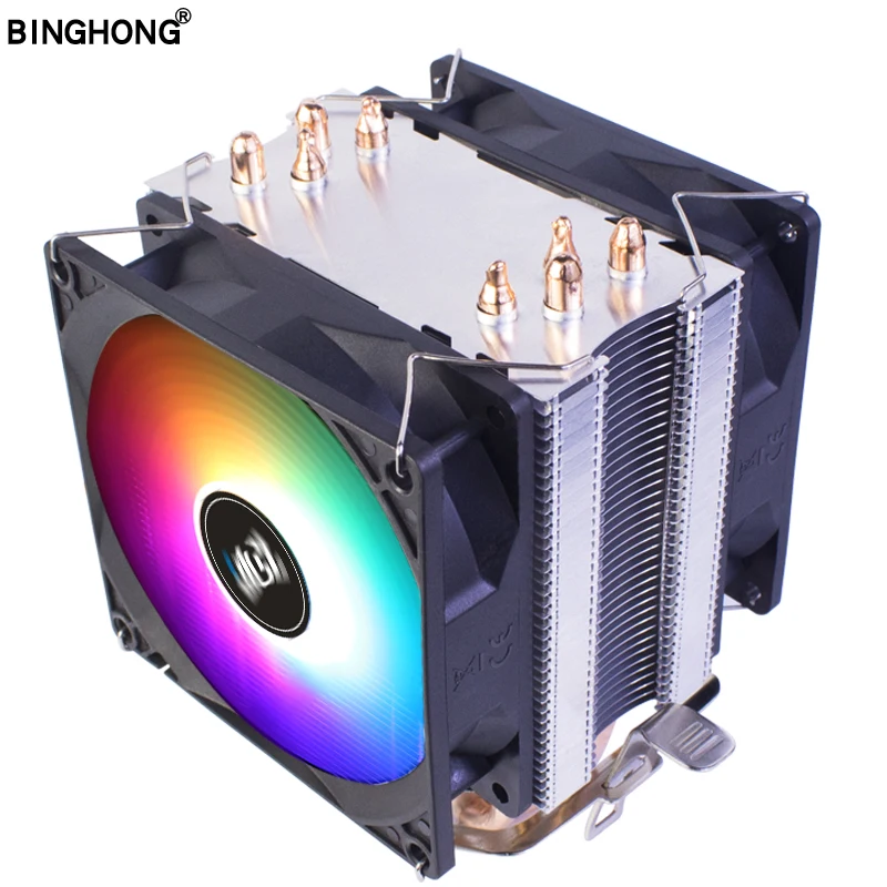 

Cpu Fan cooler RGB 90mm 4pin Pwm 4 Copper tube For Intel LGA 775 1150 1151 1155 1156 1356 1366 And FM1 FM2+ AM2+ AM3+ Pc cooling