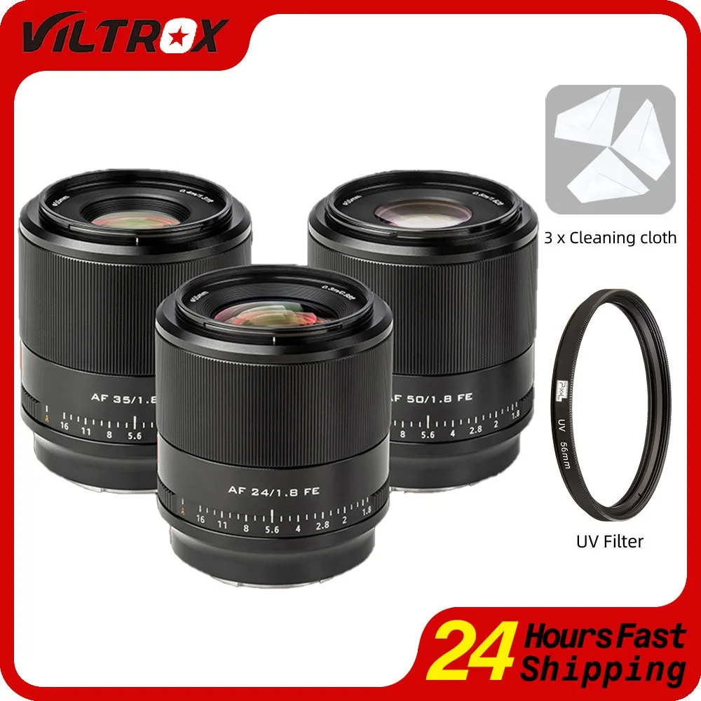 

Viltrox 85mm 24mm 35mm 50mm F1.8 For Sony E Mount Camera Lens Auto Focus Full Frame Portrait Lenses for Sony E a7III a6400 a6000