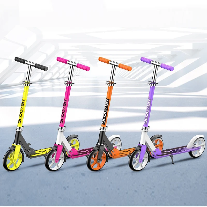 

Mute Wheel Thickened Scooter Adults Cycling Scooters Outdoor Scooter Adjustable Campus Scooter Bicycle 6colors