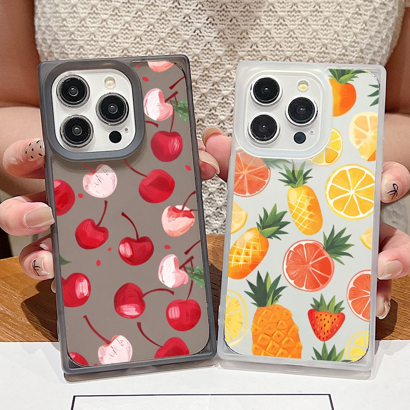 Милый чехол для телефона с рисунком арбуза iPhone 16 15 Pro Max 14 Plus 13 12 11 прозрачный