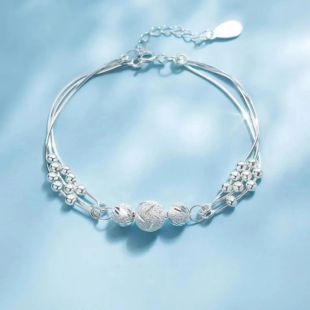 

Multi layered carved transfer bead bracelet with niche design, simple, luxurious, exquisite and fashionable jewelry
