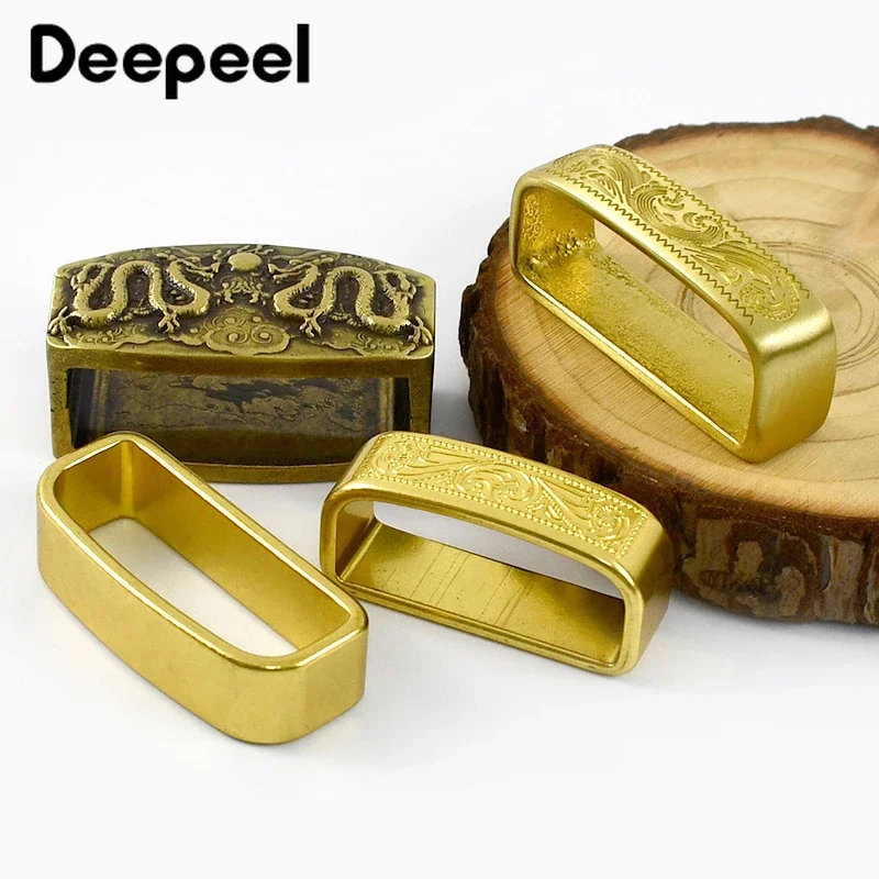2 шт. Deepeel 35/40 мм ремни из чистой меди кольца пряжки кожаные петли для ремня
