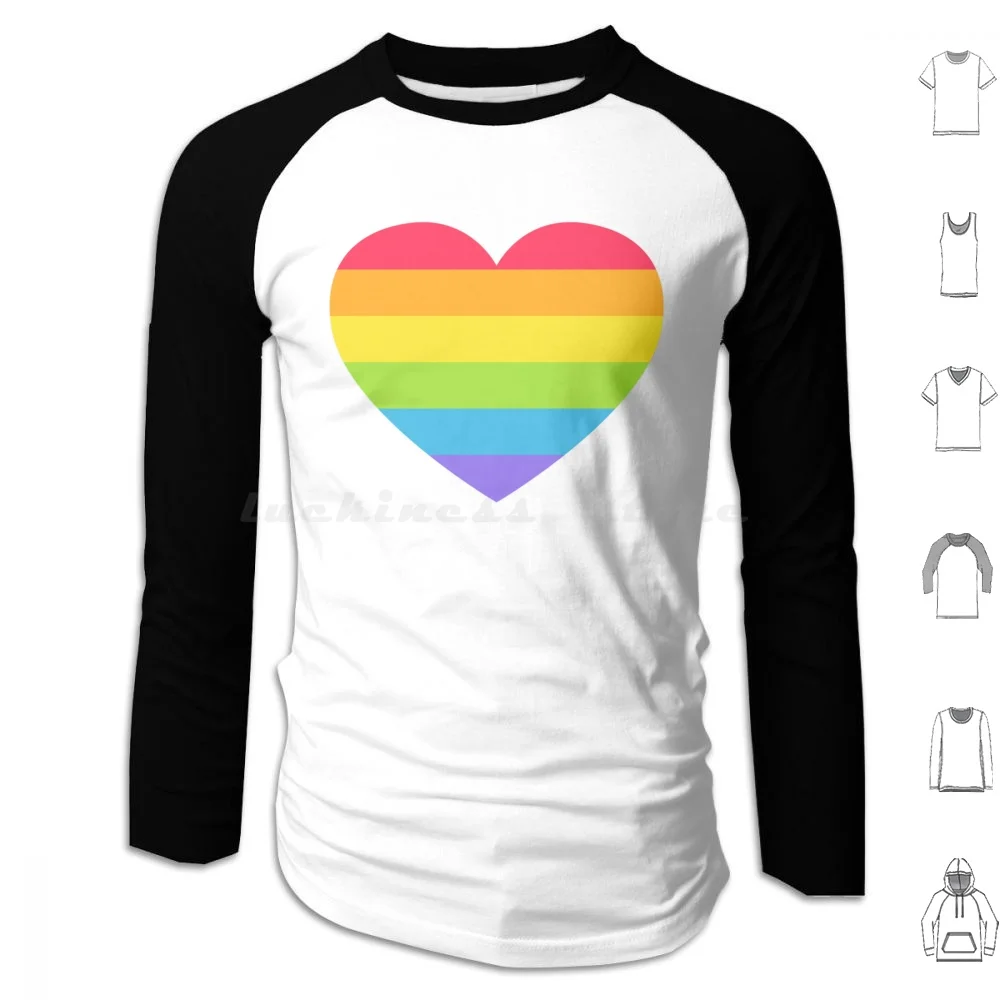 

Heart Shaped Modern Rainbow Flag Pastel Bright Colors Bisexual Pride Set Hd Hoodie cotton Long Sleeve Fancy Fancy Subtle Small