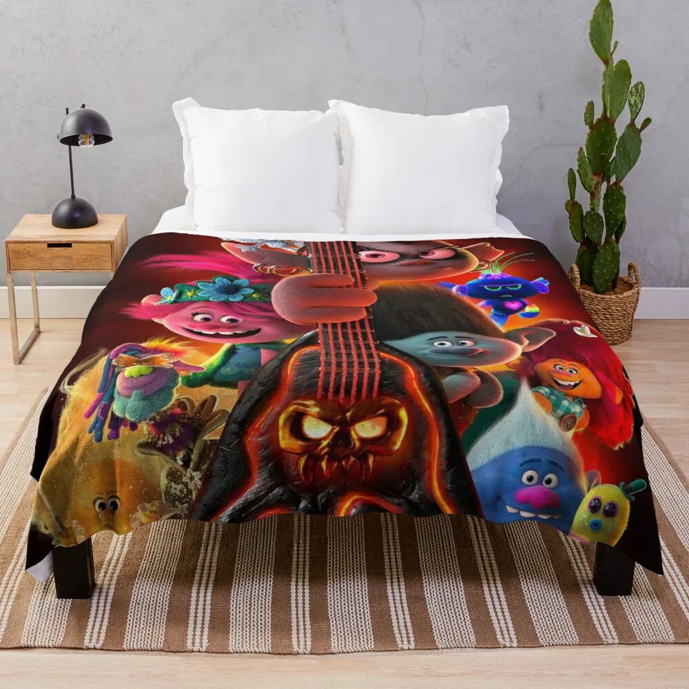 

Trolls World Tour Throw Blanket fluffy soft blankets fashion sofa blankets flannel blanket Hair blanket