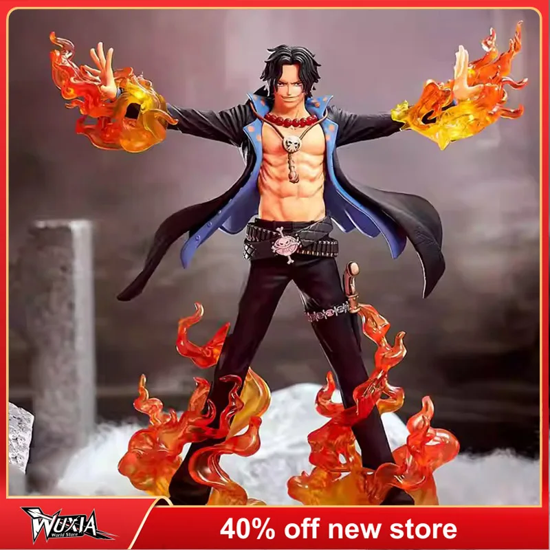 

One Piece Portgas·D·Ace Figure 18cm Black Fire Fist Anime Periphery Desktop Ornament Decoration Display Gifts Toys for Children