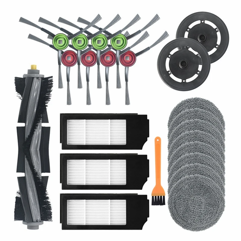 

23Pcs Replacement for ECOVACS DEEBOT X1 OMNI TURBO Vacuum Cleaner High Capacity Washable Mop Main Brush Cover