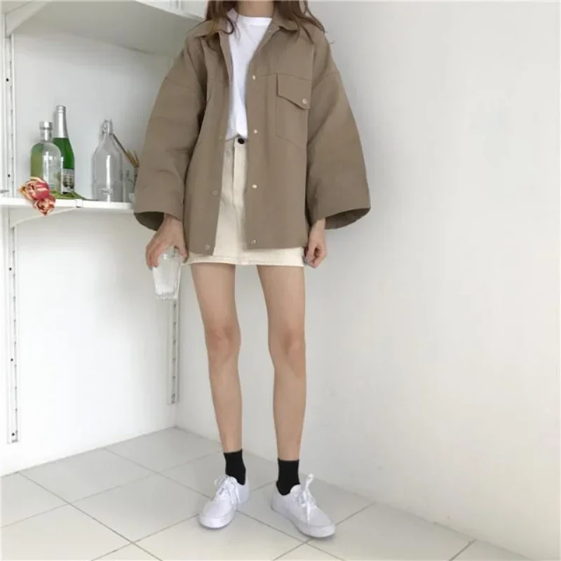 Куртки женские однотонные офисные популярные универсальные индивидуальные