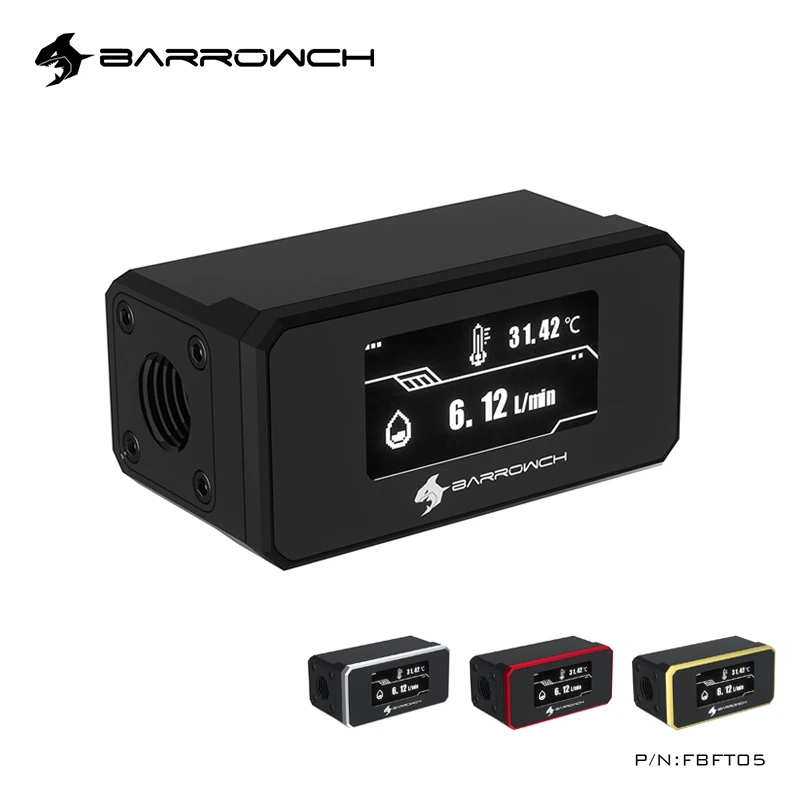 

Компьютерный измеритель температуры потока BARROWCH, пользовательский расходомер жидкости с петлей OLED, система контроля температуры, FBFT05
