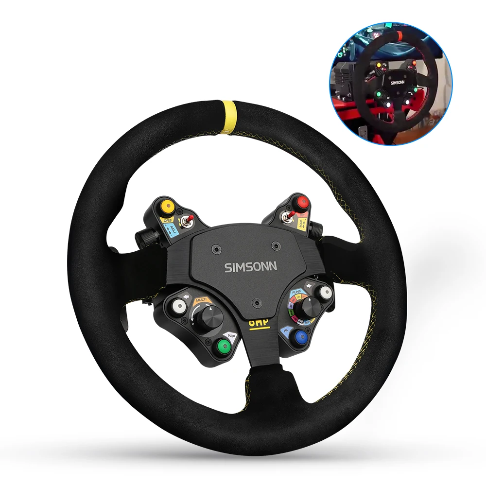 SIMSONN Sim Racing Рулевое колесо со светодиодной кнопкой Игровое весло переключения