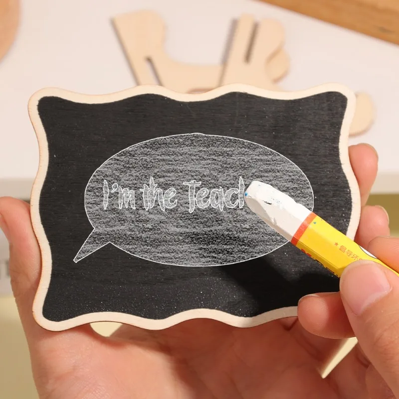 Портативная деревянная доска 10/1 шт. мини-доска для сообщений этикетка значок