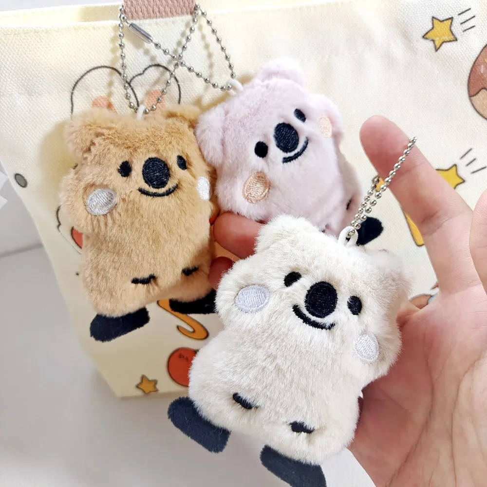 

Cute Plush Koala Keychain Stuffed Animal Doll Toy Imitation Rabbit Fur Fluffy Bead Chains Backpack Bag Pendant Girl Jewelry Gift