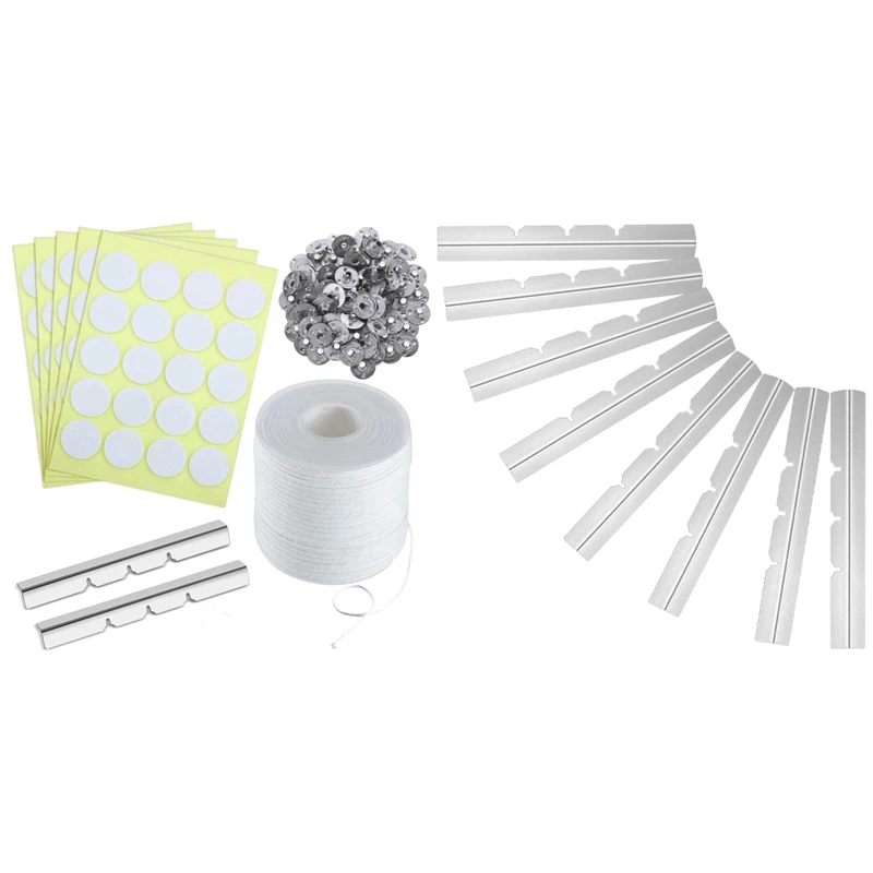 

2Pcs Candle Wick Centering Device,100Pcs Candle Wick Stickers & 12Pcs Metal Candle Wick Holders Metal Candle Wick