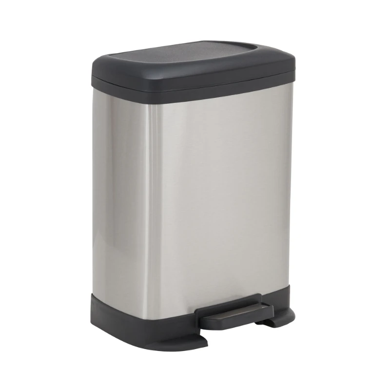 

8 Liter / 2 Gallon Small Stainless Steel Rectangular Step Trash Can