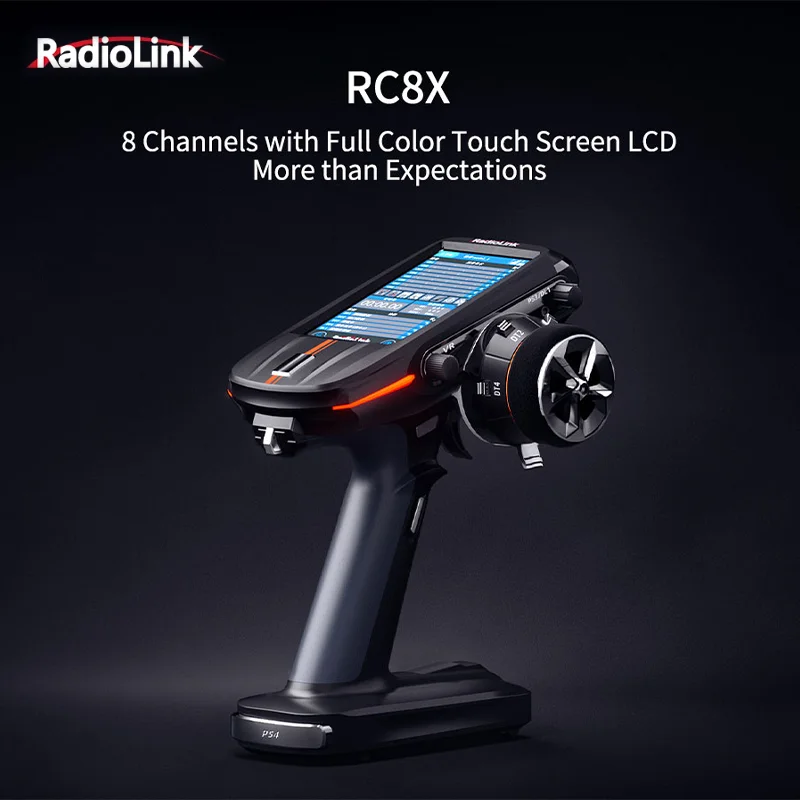 

New Radiolink RC8X 2.4G 8CH Radio Transmitter 600m 4.3inch Full Color LCD Touch Screen FPV boat model robot unmanned RC car