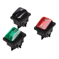 1pc waterproof rocker 4pin switch electrical equipment with lighting power redgreenblack