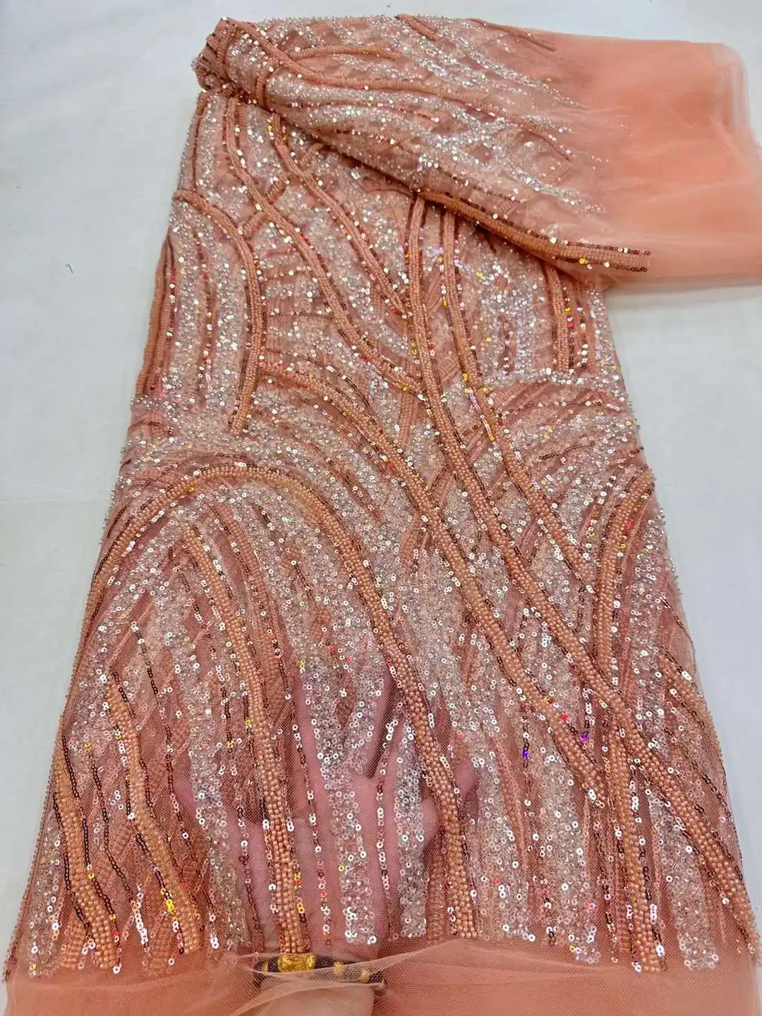 

Модные африканские кружевные ткани для жениха 2023, Высококачественная вышитая блестками Тюлевая фотоодежда для женщин, французская фототкань