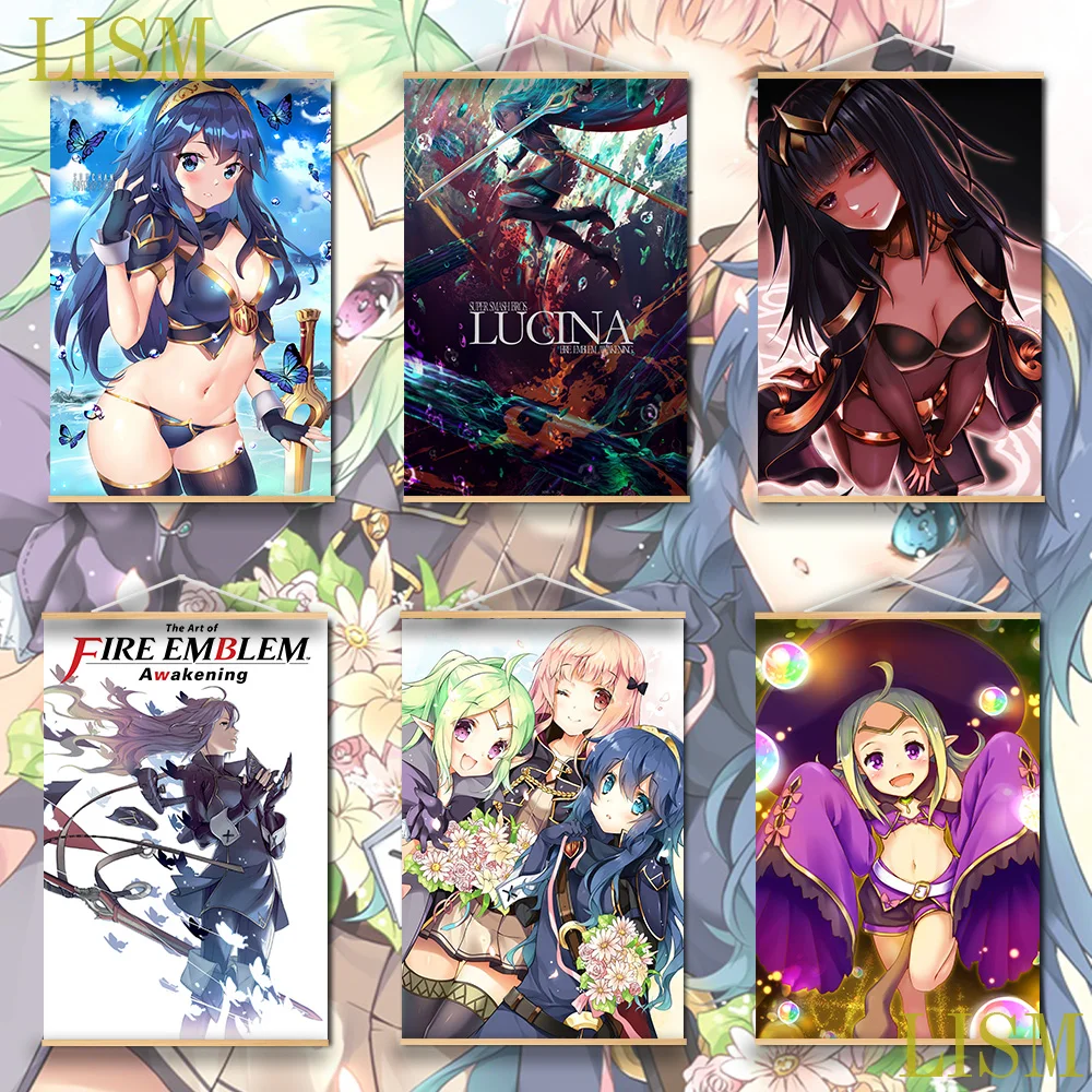 

Fire Emblem Kakusei Awakening Anime manga wall Poster solid wood hanging scroll with canvas painting