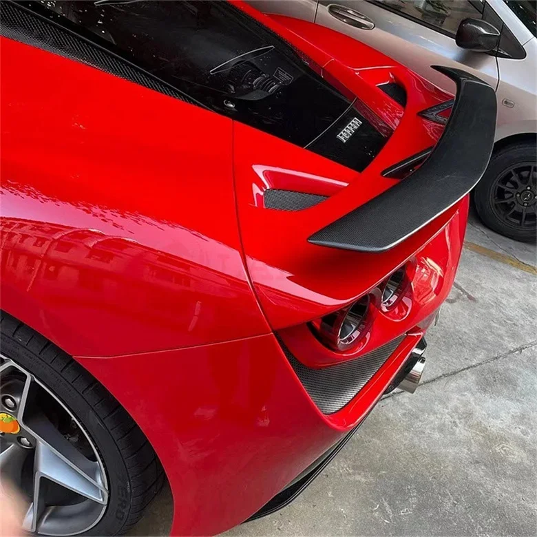 Для Ferrari F8 2019 2020 2021 2022 2023 задние спойлеры из настоящего углеродного волокна на