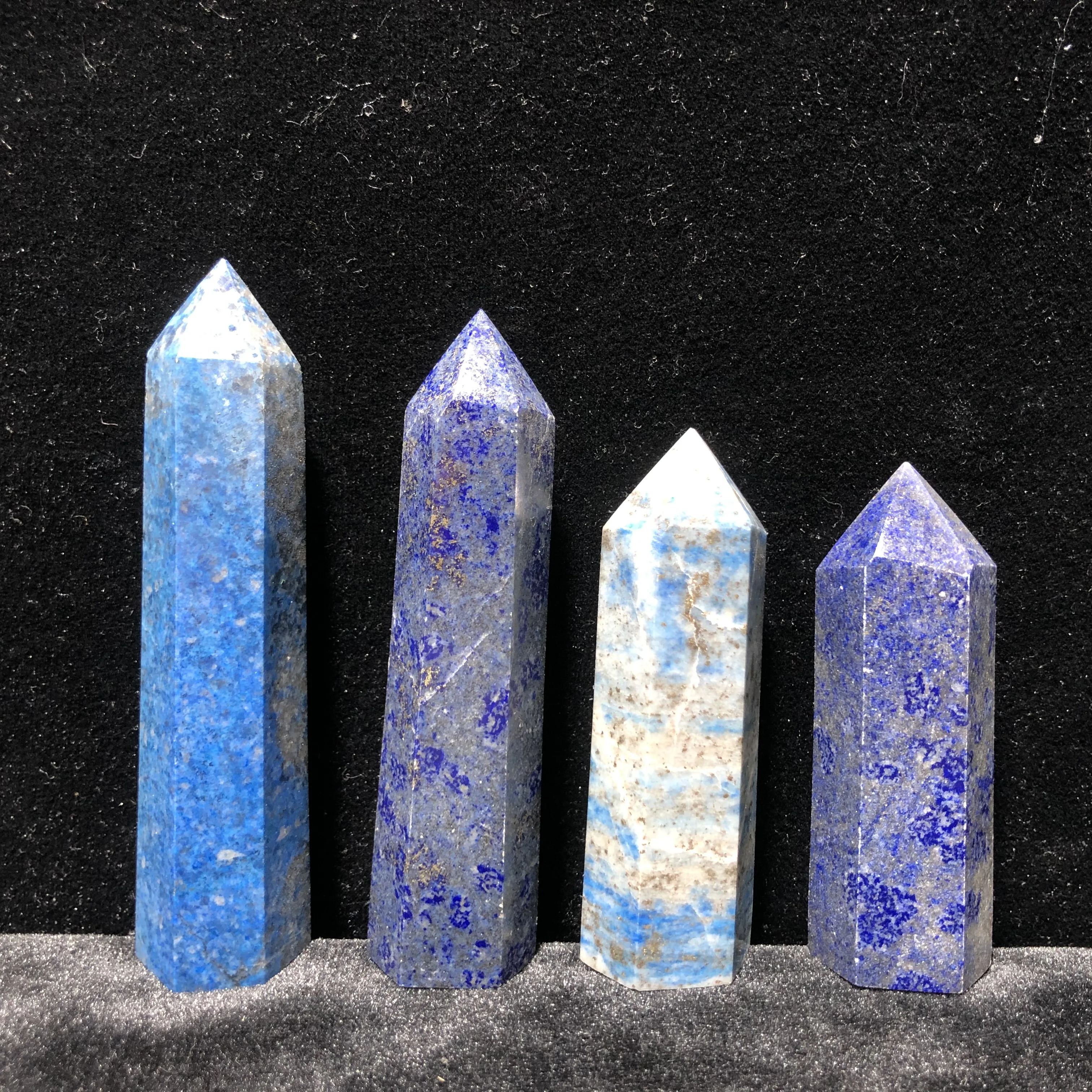 

Natural Lapis Hand-Polished Point Feng Shui Reiki Healing Crystals Quartz Mineral Tower Home Decoration Stone Handcraft Points