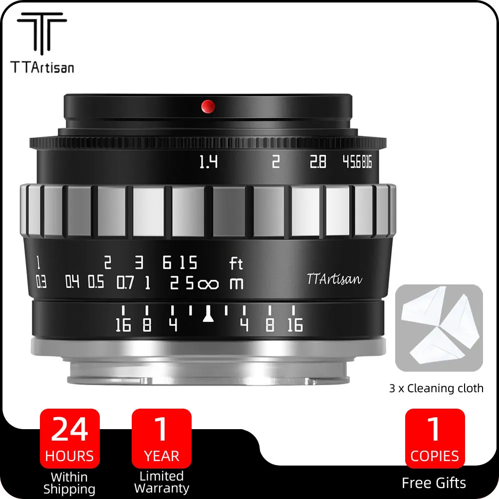 

TTArtisan 23 мм F1.4 Большая диафрагма ручная фокусировка объектив камеры для Fuji X Canon EOS M Panasonic Olympus M43 Nikon Z Sony E L крепление